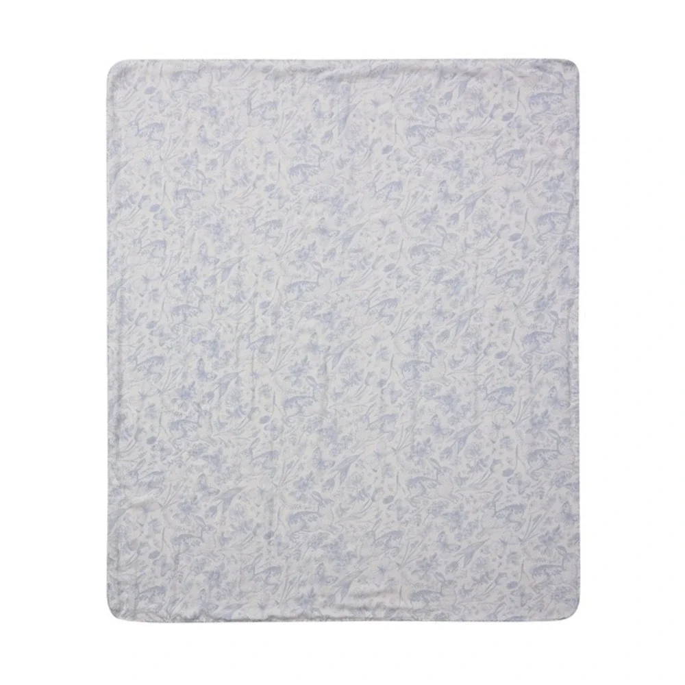 My Texas House Blue Toile Bunny Polyester Muslin‎ Easter Throw, Spring 2025
